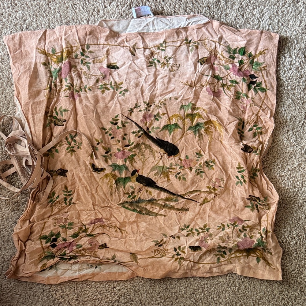 RED Valentino Peach Floral Wrap